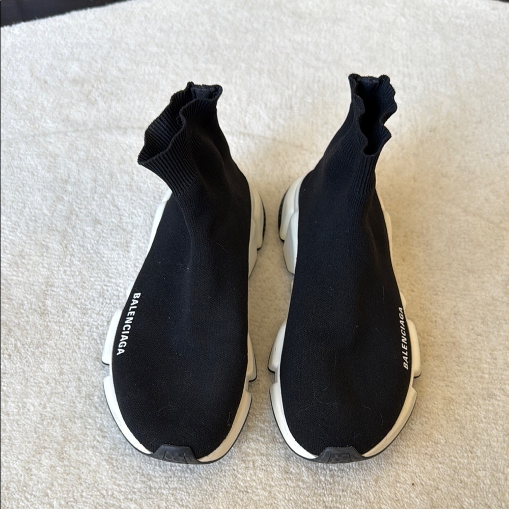 Balenciaga Black and White Sock Sneakers Women’s - Size 10